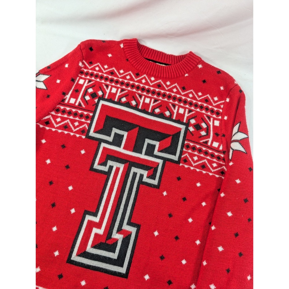 Campus Specialties Texas Tech Ugly Sweater Red Christmas Pullover Large